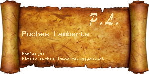 Puches Lamberta névjegykártya